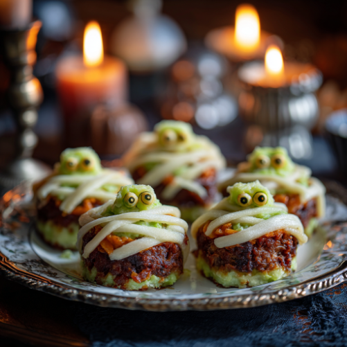 Mini Meatloaf Mummies