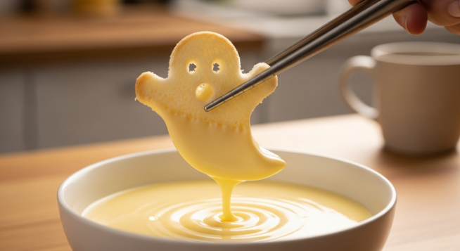 Dipping bread shapes for Halloween French Toast Recipe