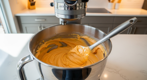 Sweet potato cheesecake filling for Maple Walnut Sweet Potato Cheesecake Bars