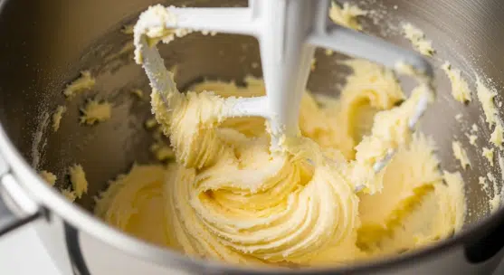 : Creaming butter and sugars for soft cinnamon sugar cookies