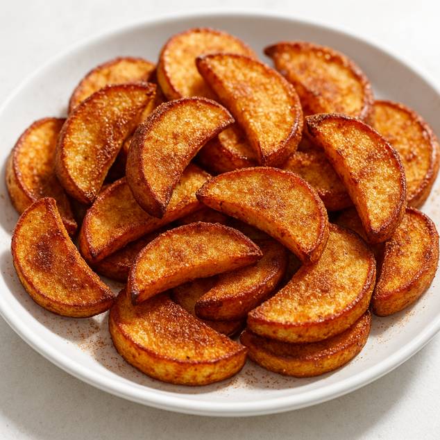 Sweet cinnamon sugar apple chips made in the air fryer