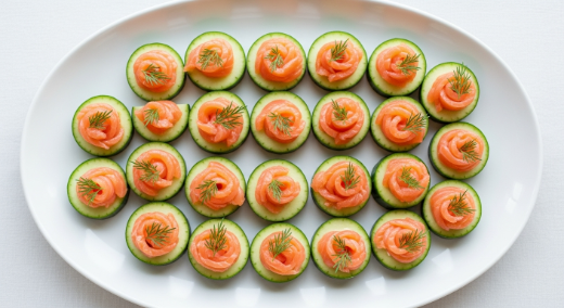 Smoked Salmon Cucumber Canapés