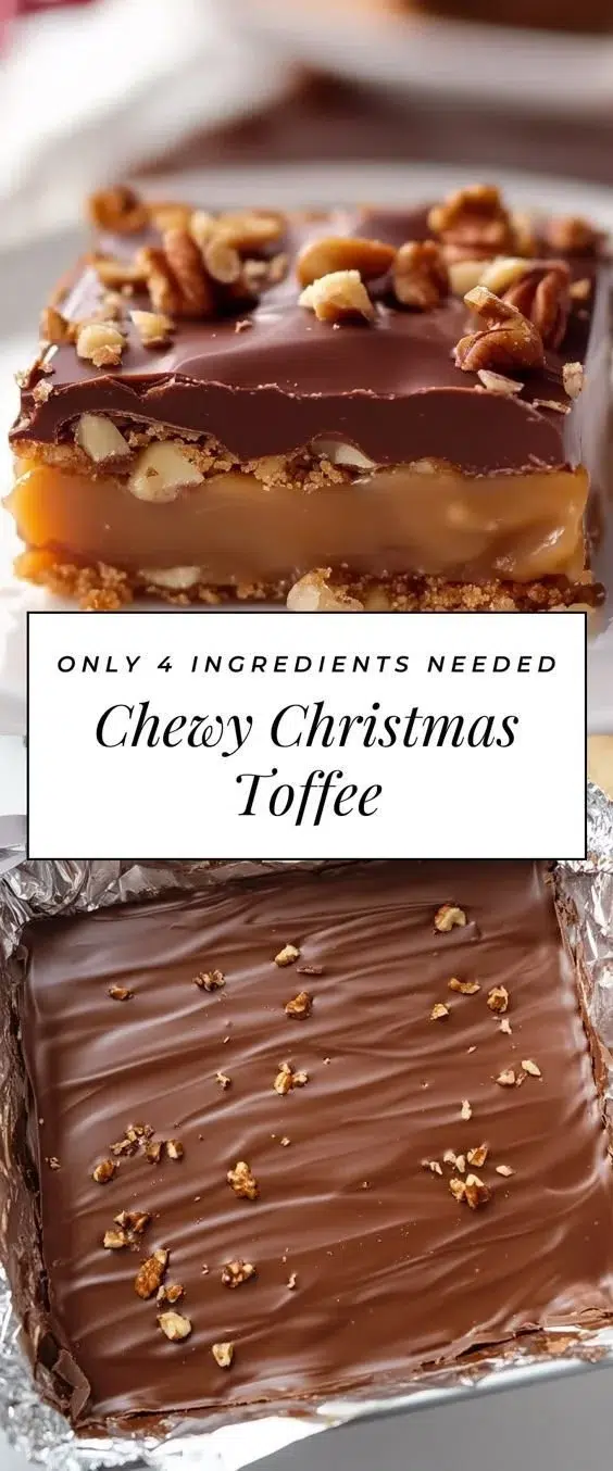 Delicious Classic Christmas Toffee with nuts and chocolate on a festive platter