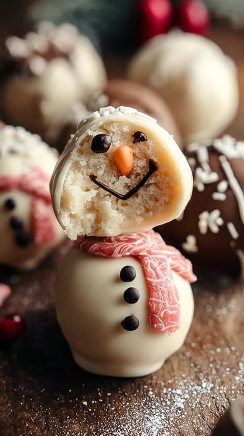 No-Bake Snowman Truffles