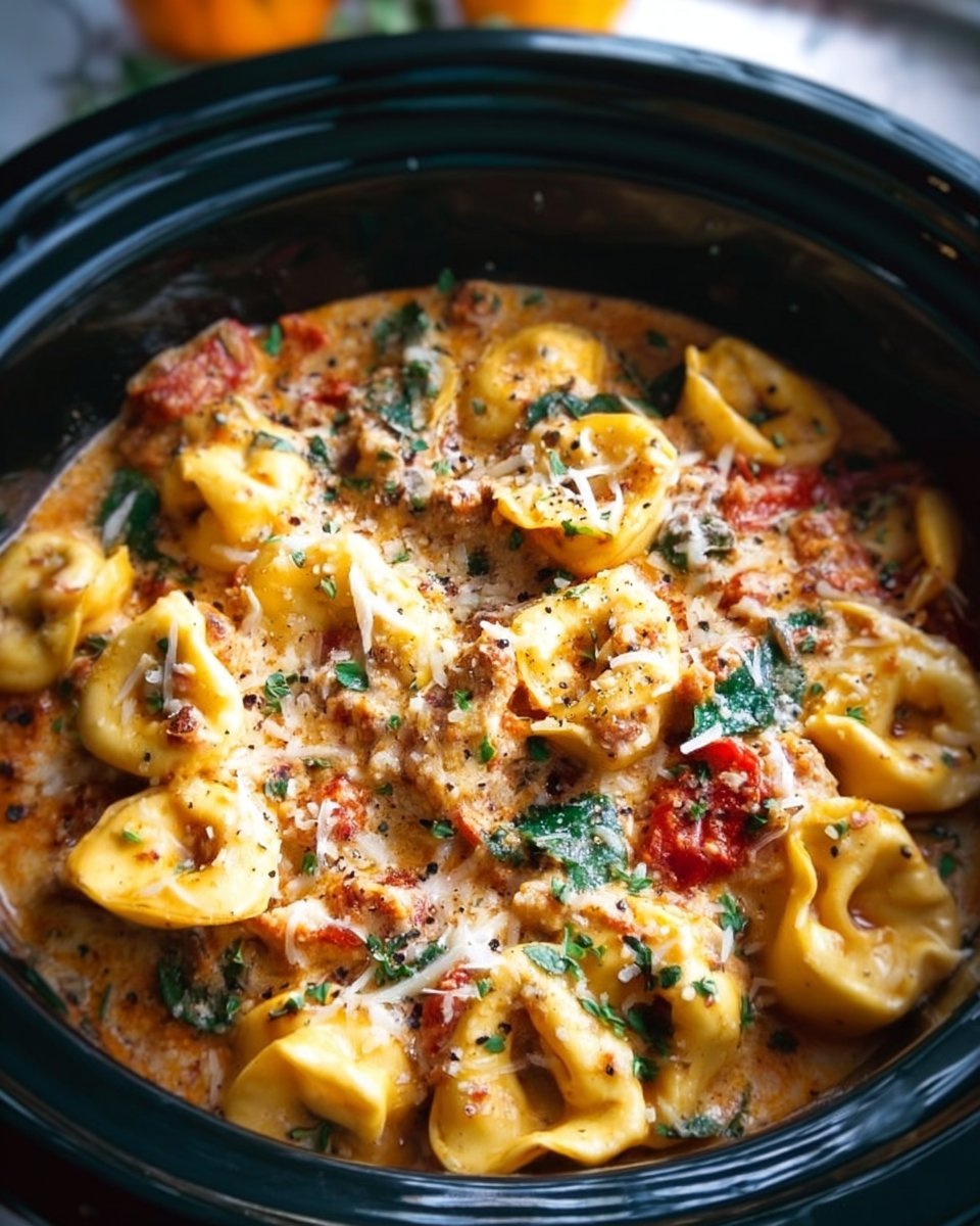 Crockpot Creamy Tortellini