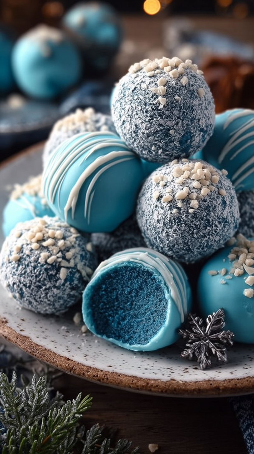 Blue Christmas Truffles