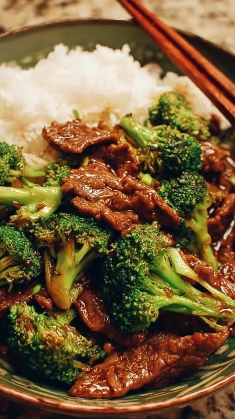 Delicious Chinese beef and broccoli stir-fry served in a bowl