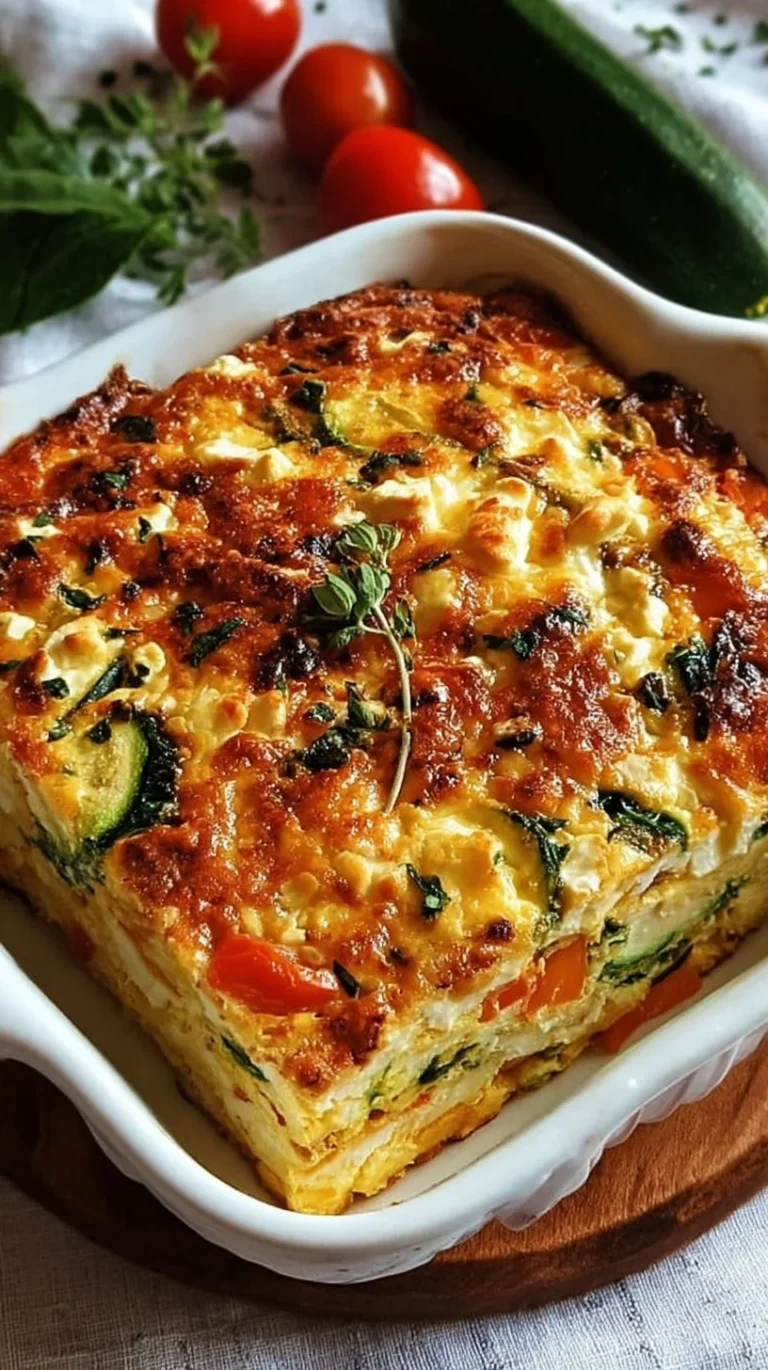 Cottage Cheese and Veggie Bake served in a dish, highlighting wholesome ingredients.