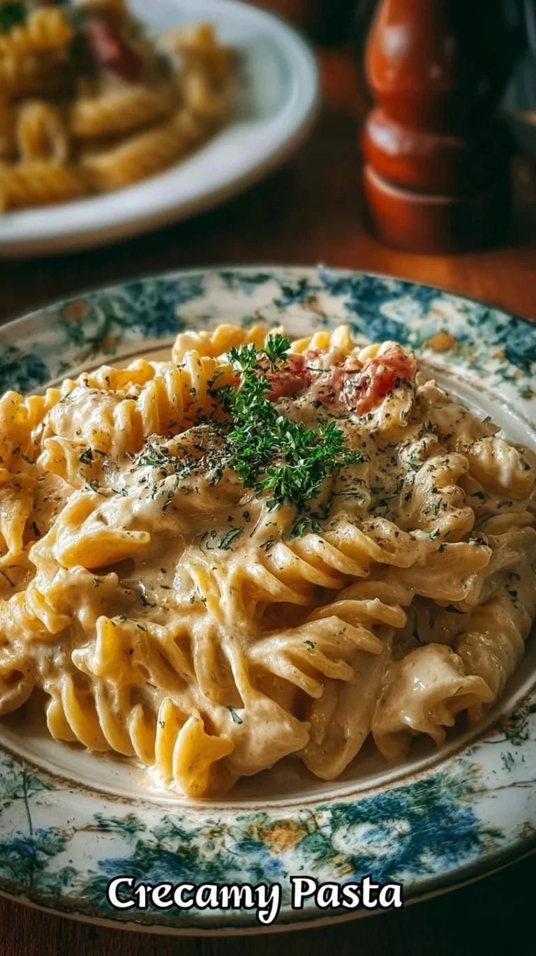 Creamy Tuscan pasta dish with rich flavors and easy preparation.