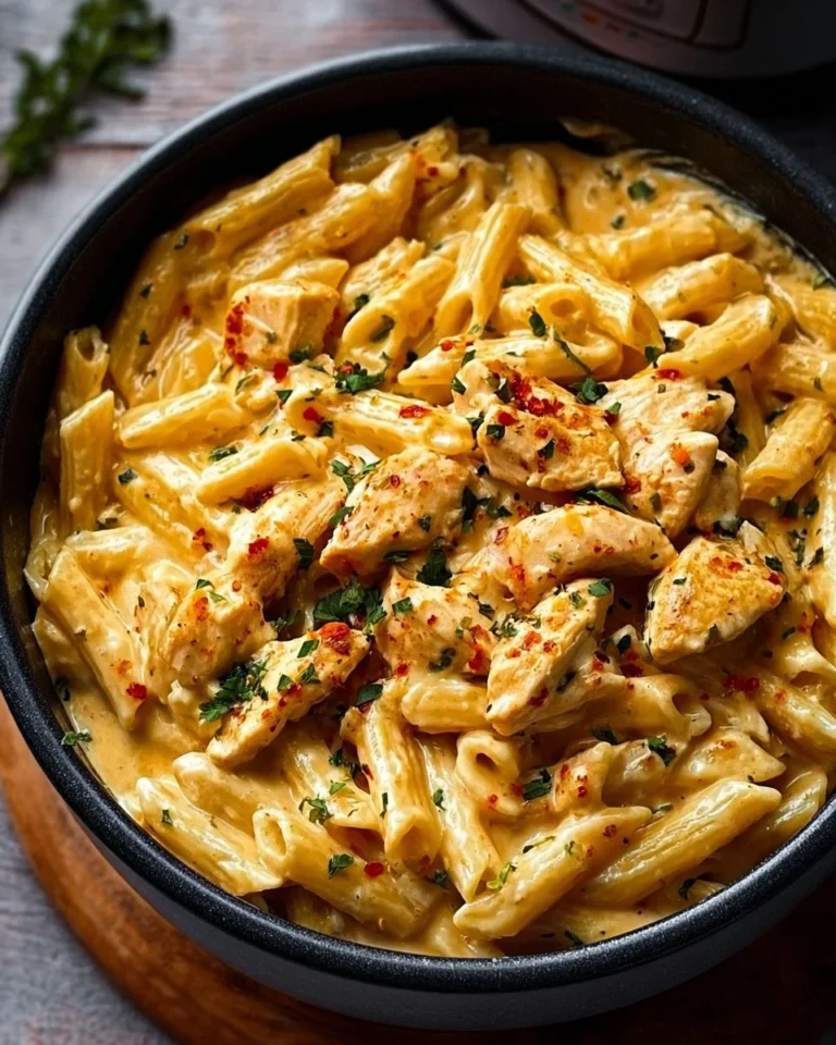 Crock Pot Creamy Cajun Chicken Pasta dish served in a bowl