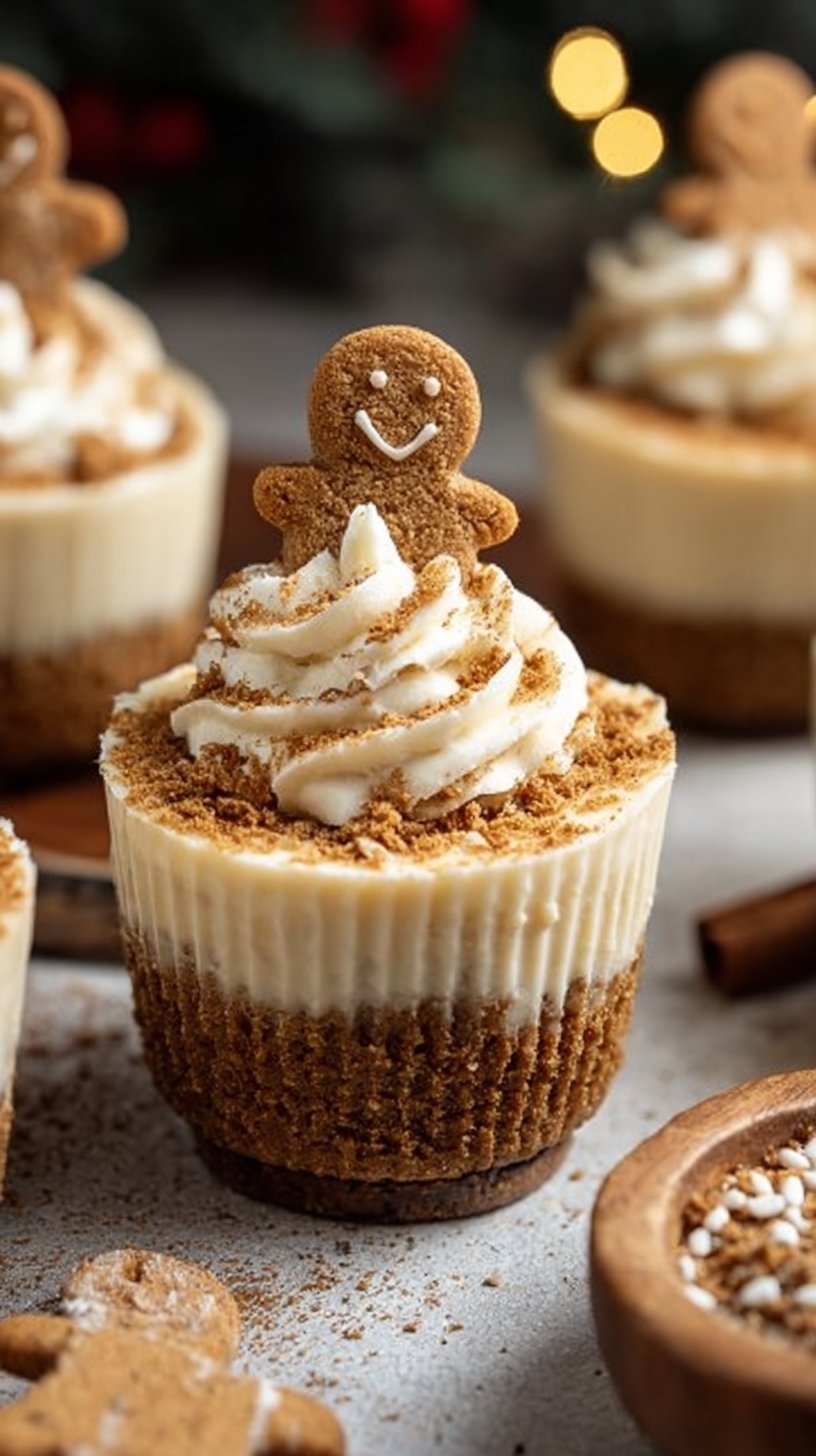 No-Bake Gingerbread Cheesecake Cups