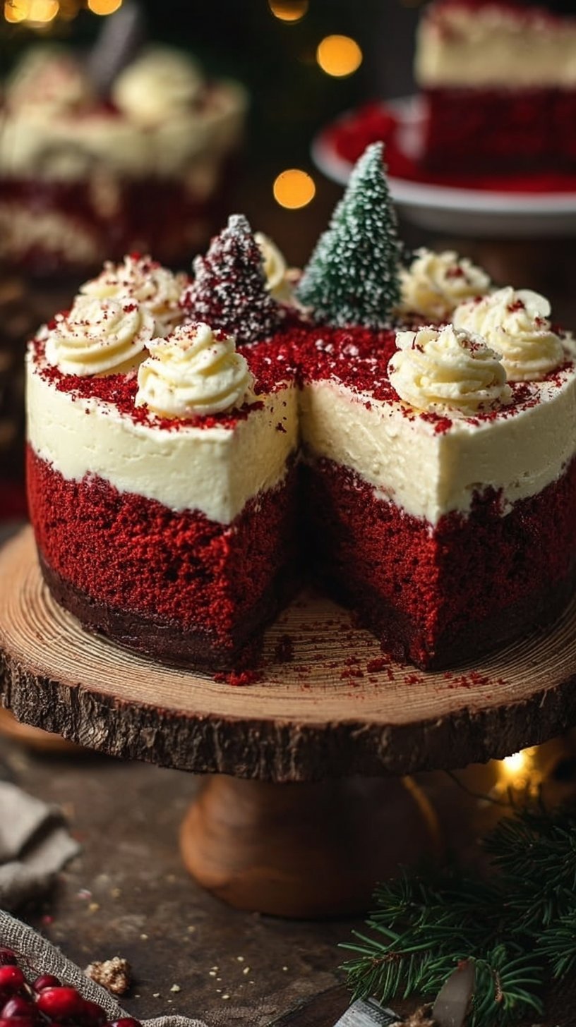 Christmas Red Velvet Cheesecake Recipe