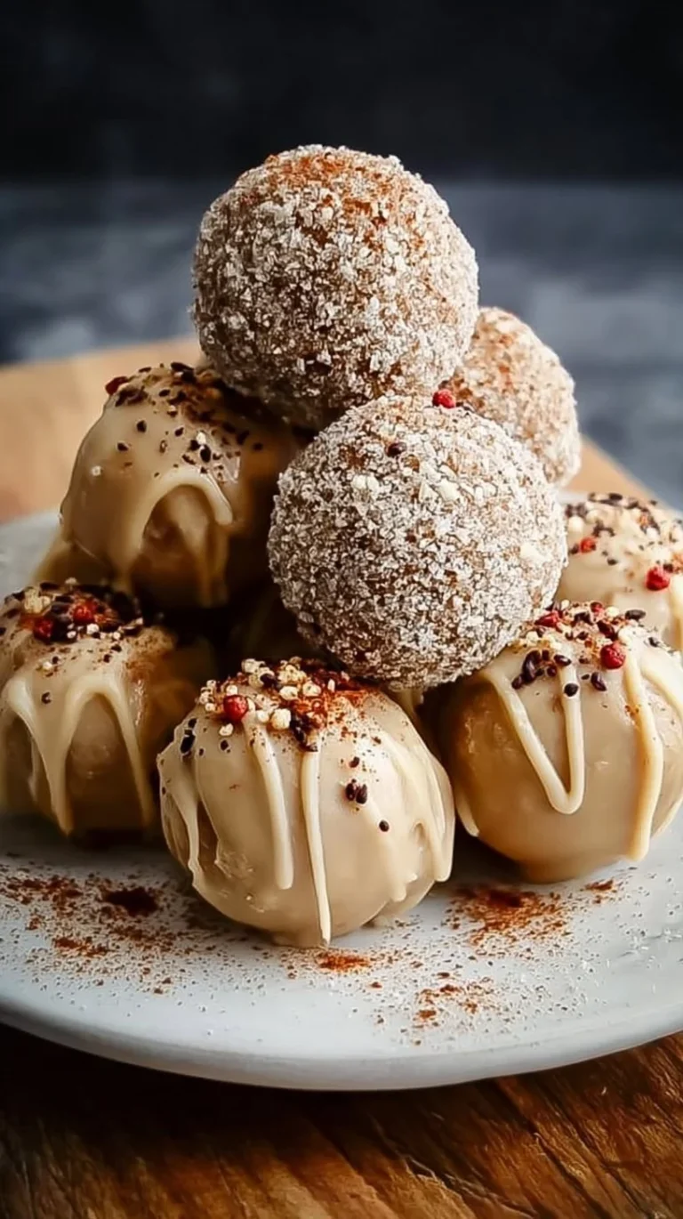 Decadent Gingerbread Truffles with festive decoration