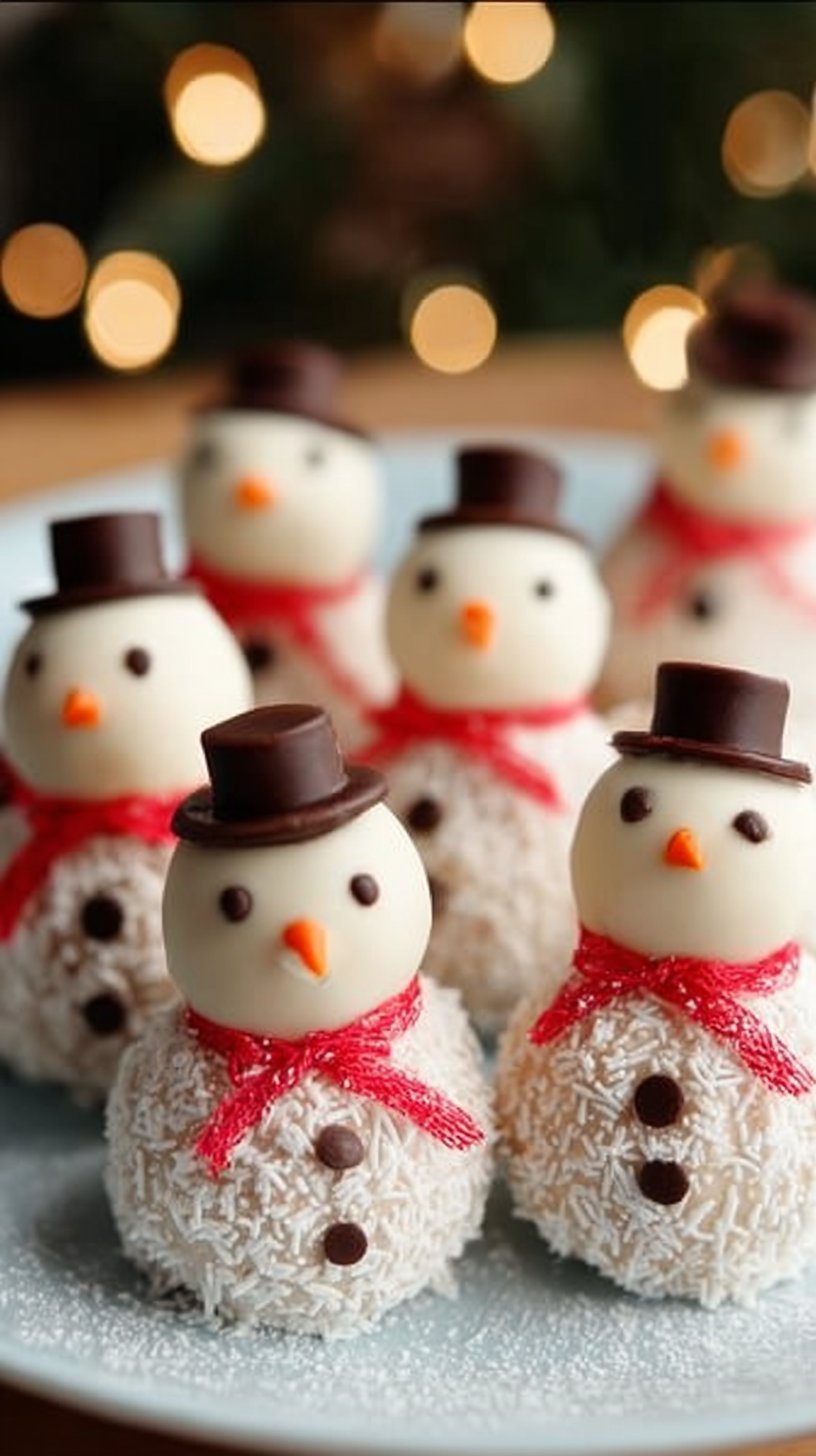 No-Bake Snowman Truffles
