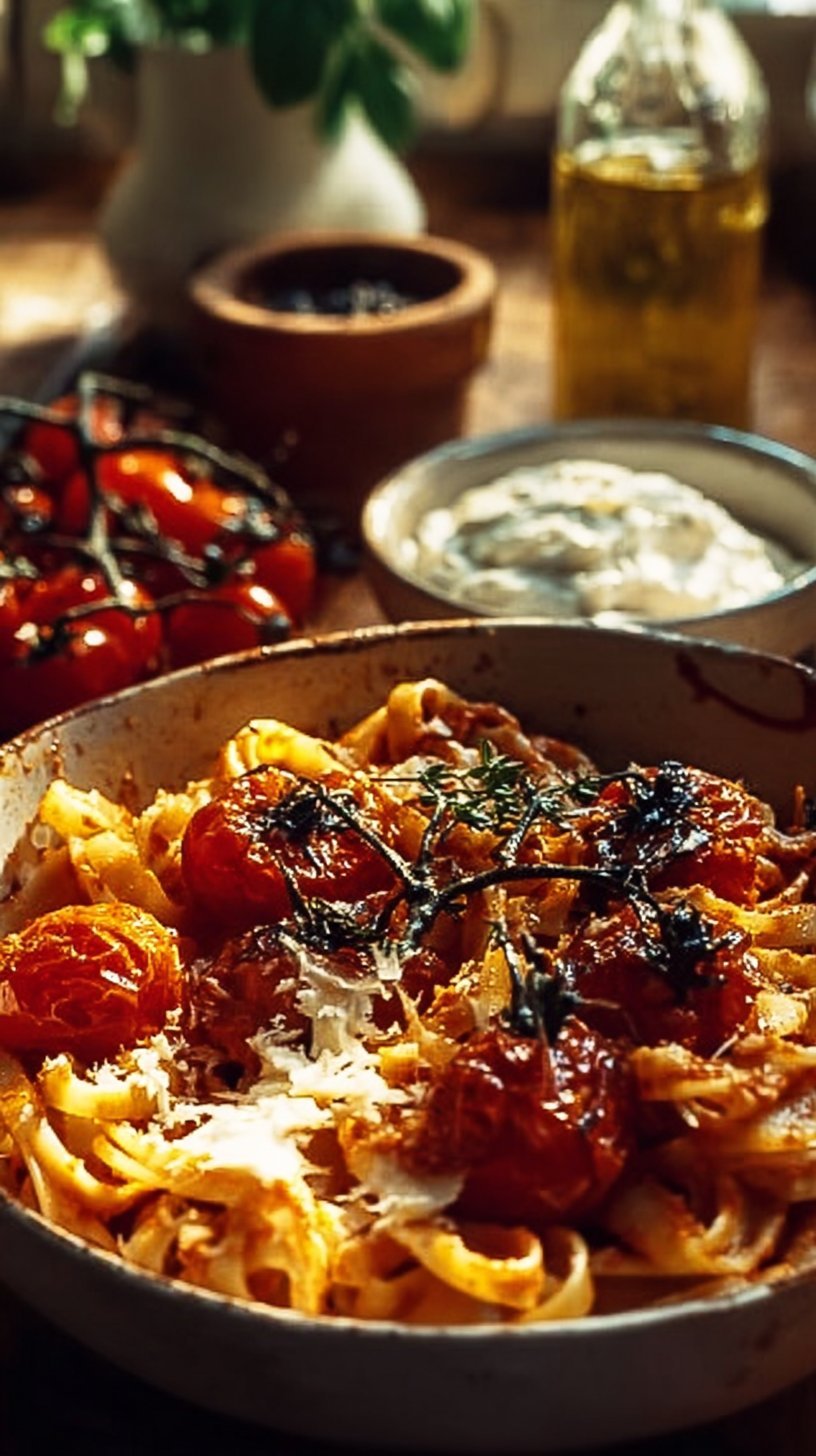 Creamy Roasted Tomato and Garlic Pasta Sauce