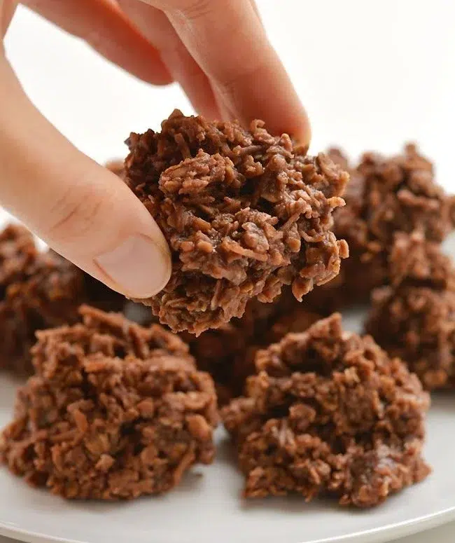 Oats and coconut snack bars ready for a healthy treat or meal replacement.