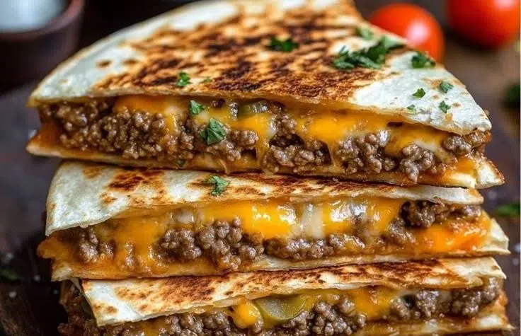Smashburger Quesadillas - a tasty and cheesy delight for burger lovers.