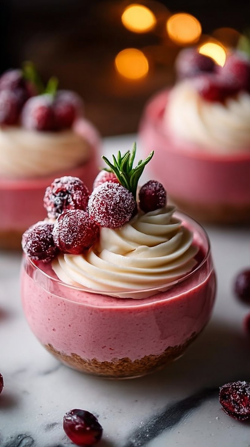 Cranberry Mousse Cups