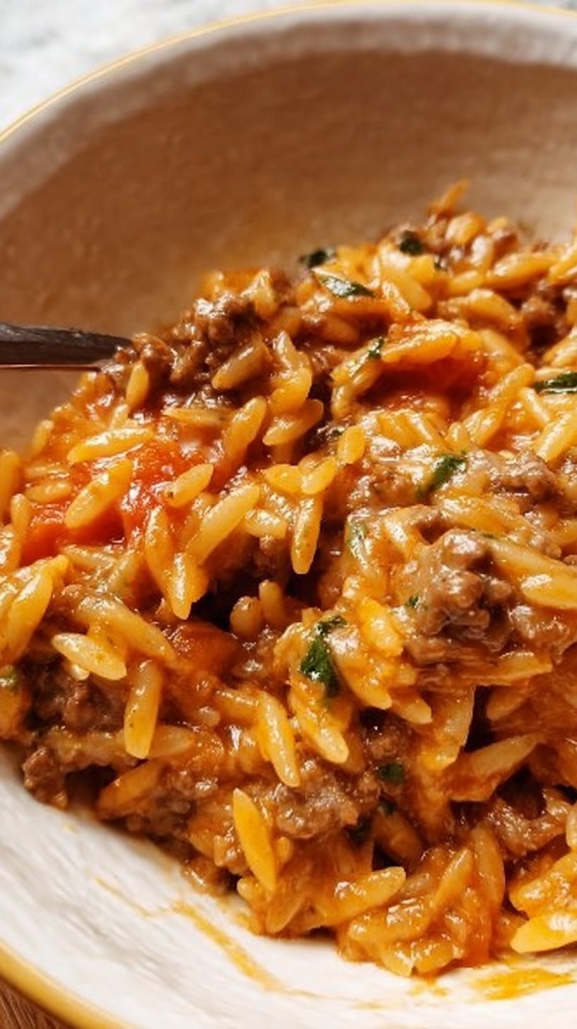Ground Beef Orzo