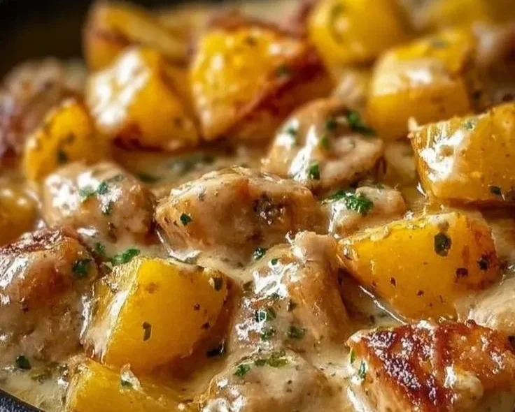 Crockpot Garlic Parmesan Chicken and Potatoes